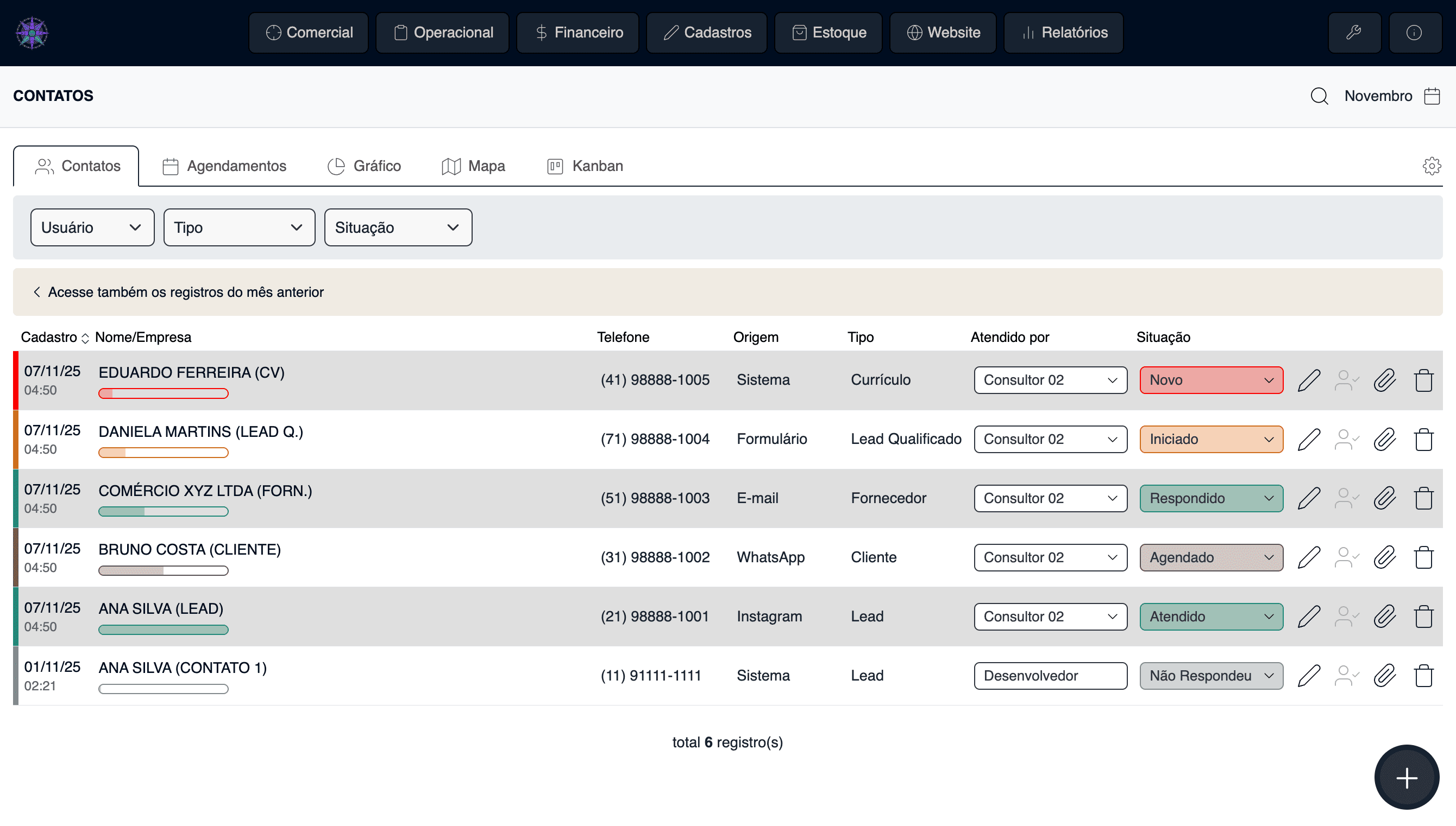 CRM Dashboard preview